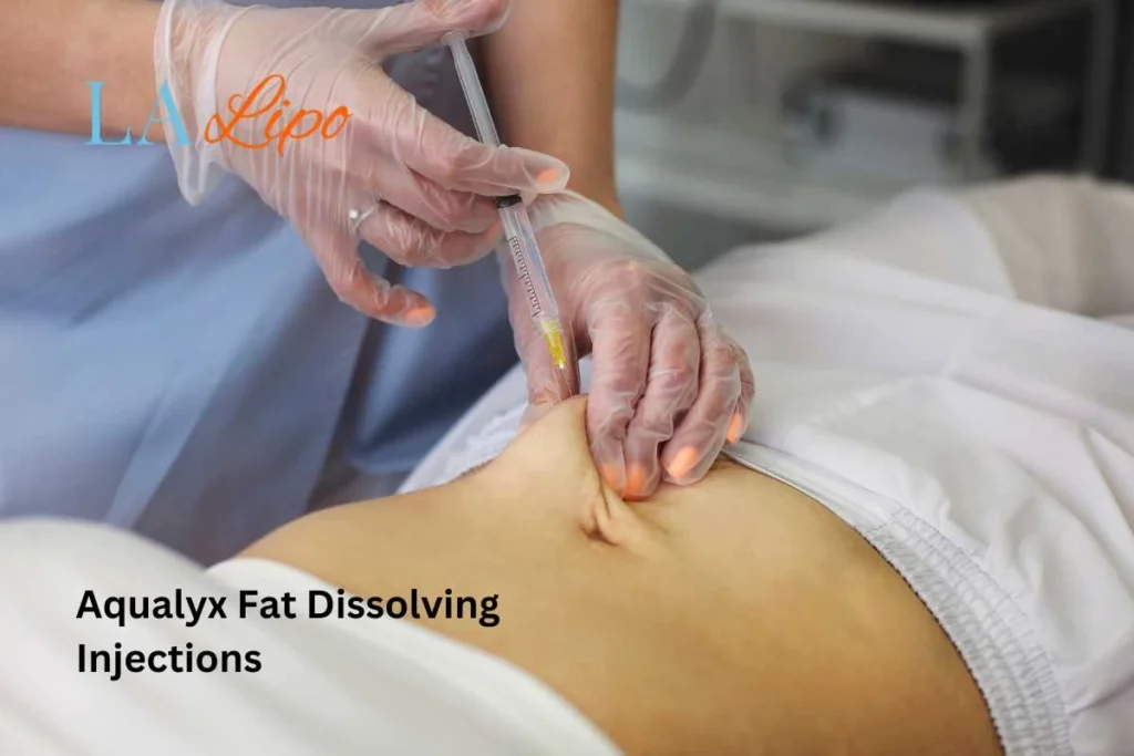 woman having fat dissolving injections Cheshire in the stomach