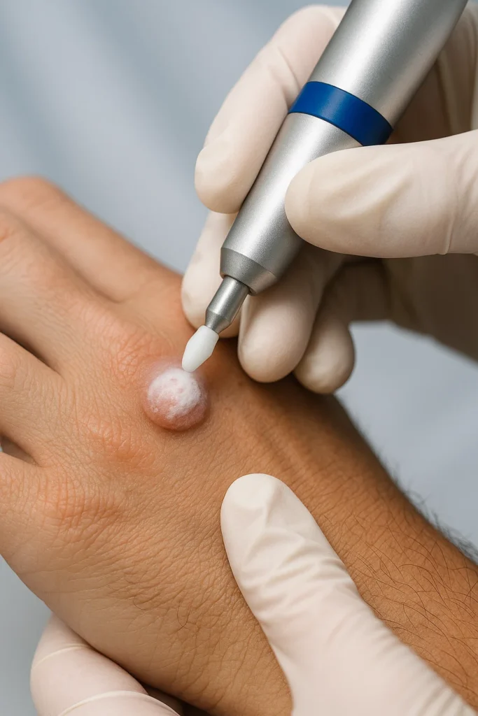 example of wart removal Cheshire using cryopen