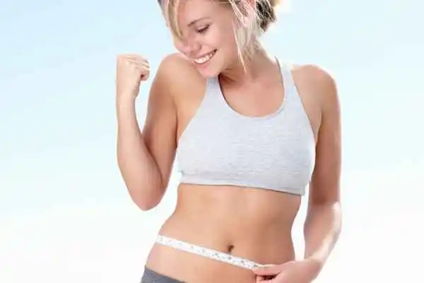 woman happy after fat reduction treatment Cheshire