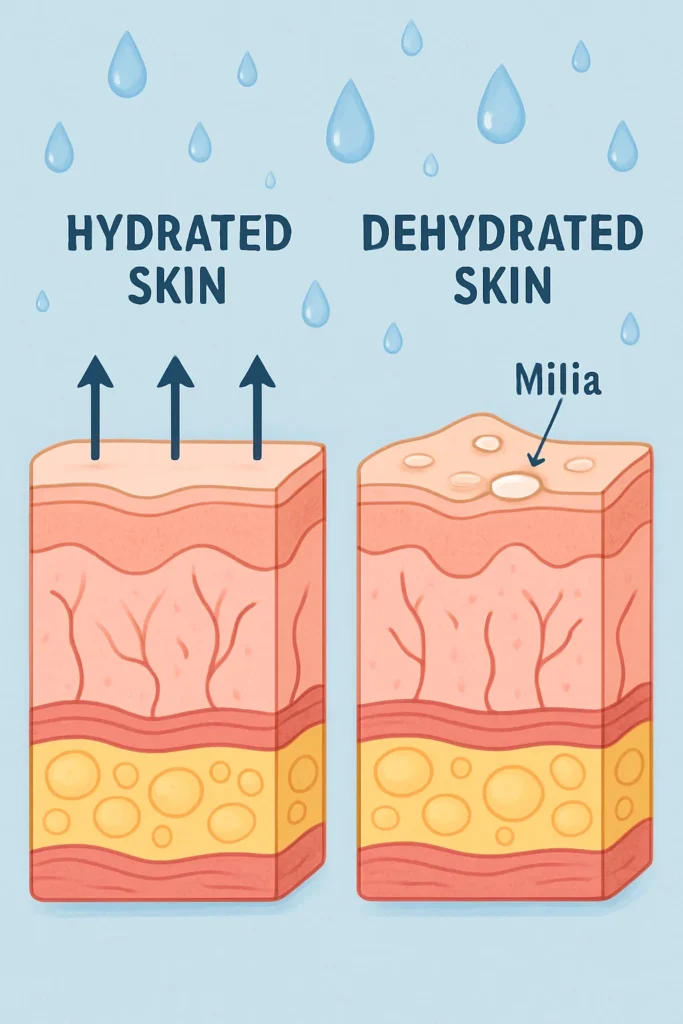 The importance of hydration and milia production Cheshire