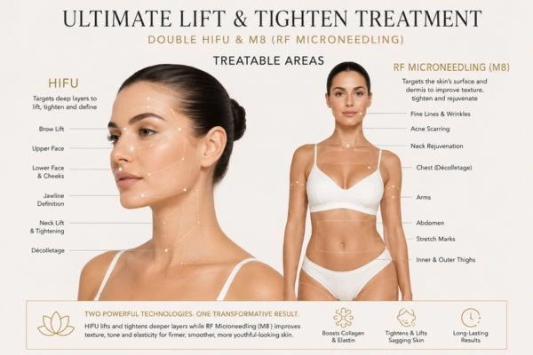 Areas of the body that can be treated - ultimate skin tighten treatment Cheshire